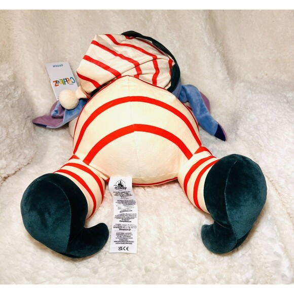 24" Large Stitch Holiday Cuddleez Plush Disney Christmas Elf New - Picture 7 of 10